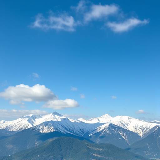 Vista delle Alpi Piemontesi innevate, con un cielo azzurro e nuvole sparse.